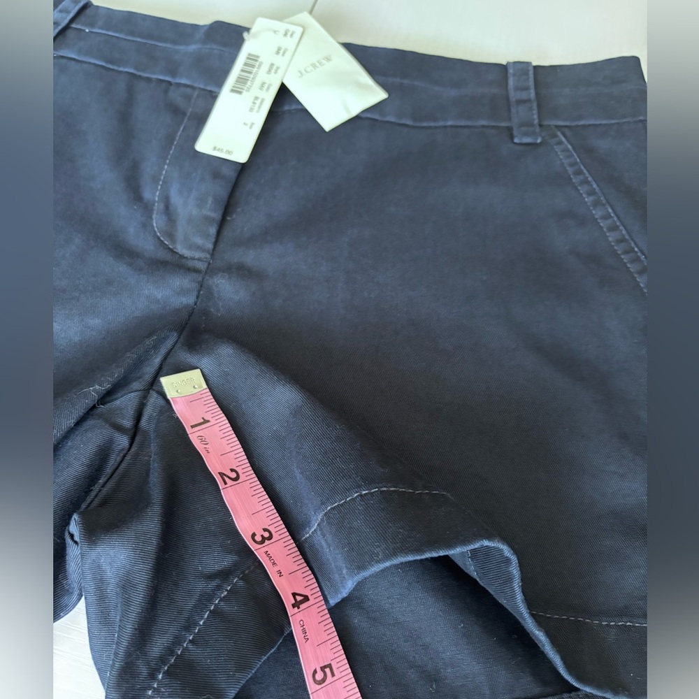 NWT J. Crew Navy Blue Chino Shorts Size 2 - Picture 8 of 9